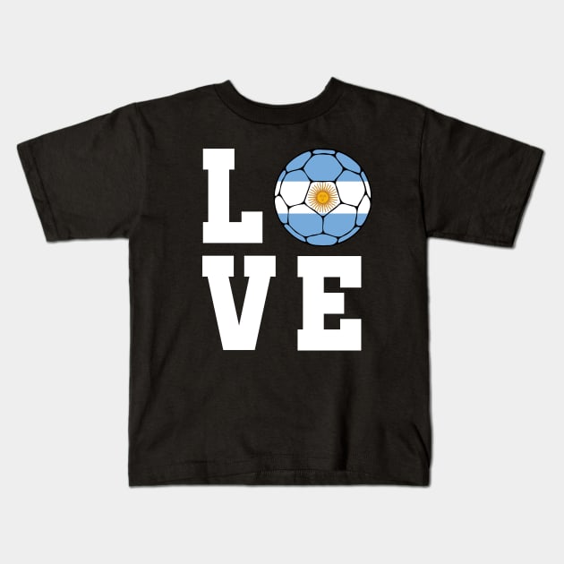 Argentina Football Kids T-Shirt by footballomatic